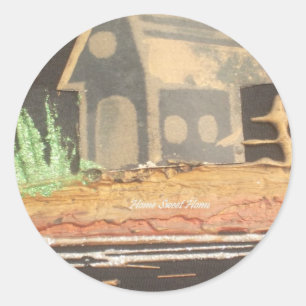 Pegatina Redonda Impresión de arte casero dulce