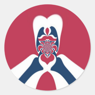 Pegatina Redonda Impresión de arte de E.T. asombrosa