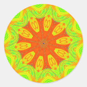 Pegatina Redonda Impresión de arte de estilo samba