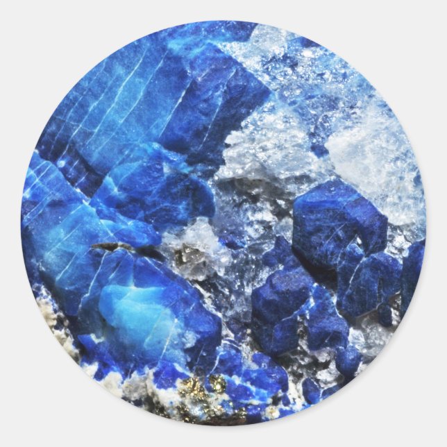 Pegatina Redonda Impresión de estilo natural brillante de piedra de (Anverso)