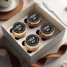 Impresión de Halloween de estilo negro "Truco o tr