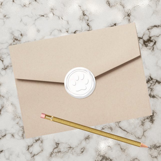 Pegatina Redonda Impresión de la hoja blanca de sellado de cera (Subido por el creador)