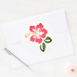 Pegatina Redonda Impresión hawaiana