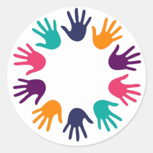 Pegatina Redonda Impresión manual