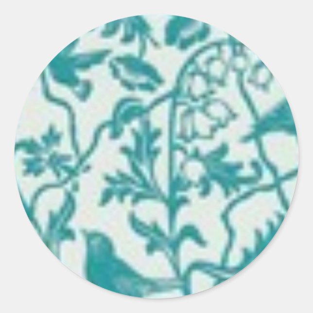 Pegatina Redonda Impresión verde azulada - Agregar palabras al Pers (Anverso)