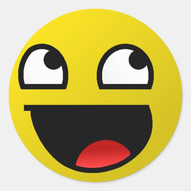 Pegatina Redonda ¡Impresionante Cara! (Anverso)