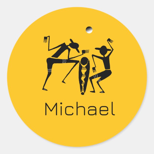 Pegatina Redonda Impresionante danza Moonlight (Anverso)