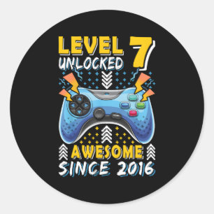 Pegatina Redonda Impresionante Desde 2016 Jugador 7.º 7