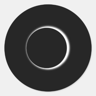 Pegatina Redonda Impresionante eclipse de luna para hombres, mujere