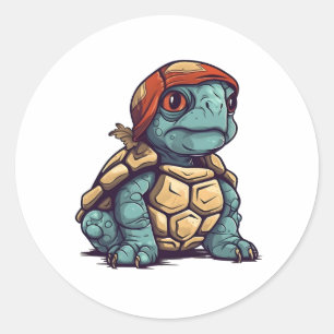 Pegatina Redonda Impresionante gráfico de animales adorables de tor