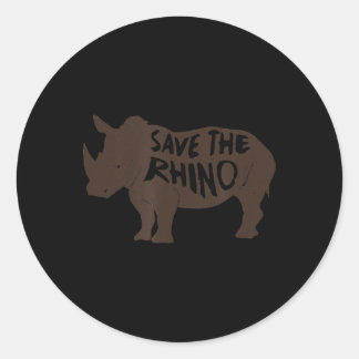Pegatina Redonda Impresionante Guardar la versión de luz de Rhino T