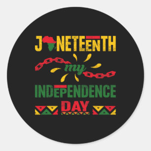 Pegatina Redonda Impresionante independencia de junio de África Org