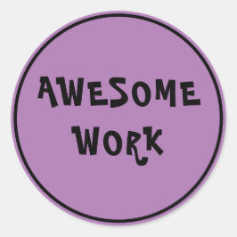 Pegatina Redonda Impresionante ronda clásica S de estímulo de profe