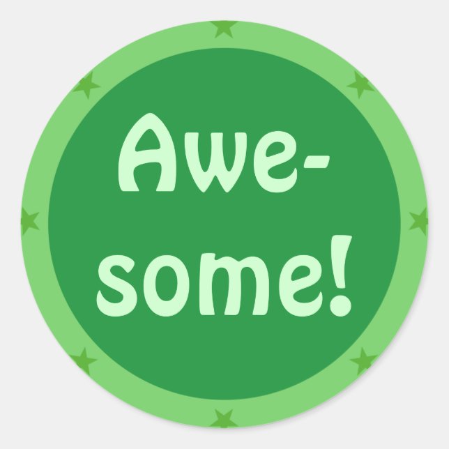 Pegatina Redonda Impresionante - Serie de profesores Pegatinas (Anverso)