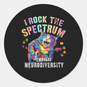 Pegatina Redonda Impresionante soy una madre del espectro de autism