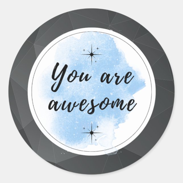 Pegatina Redonda Impresionantes pegatinas (Anverso)