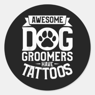 Pegatina Redonda Impresionantes Perros Tienen Tattoos Tattoo Lover