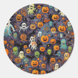 Pegatina Redonda Impresionismo derrite fantasmas