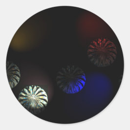 Pegatina Redonda Impresora virtual de color