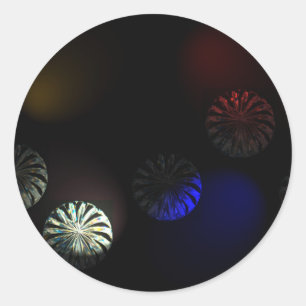 Pegatina Redonda Impresora virtual de color