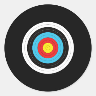 Pegatina Redonda Imprimir en destino de tiro al arco