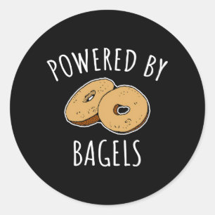 Pegatina Redonda Impulsado por Bagels Bagel