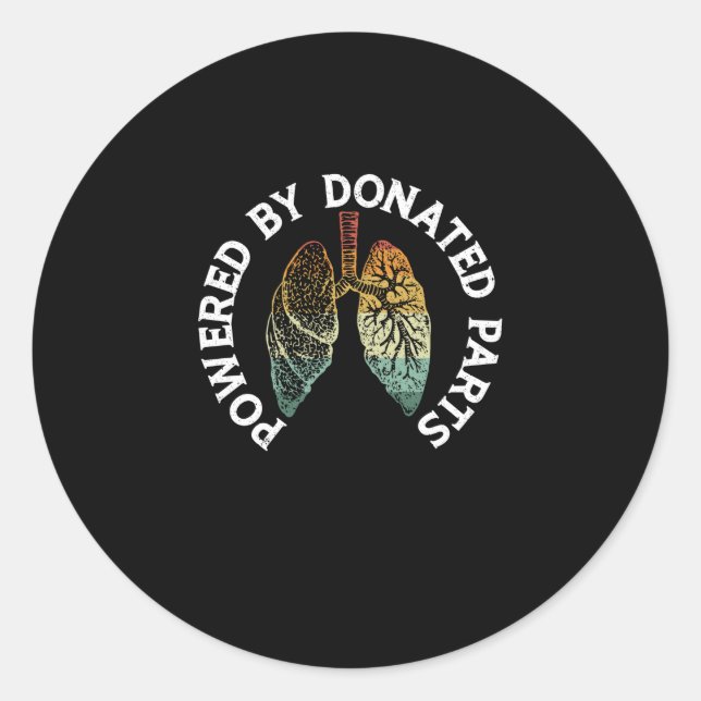 Pegatina Redonda Impulsado por donante de partes de un guerrero de  (Anverso)