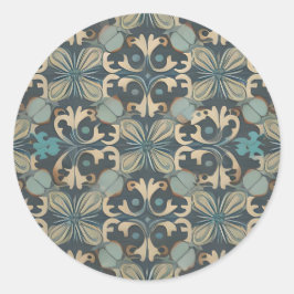 Pegatina Redonda in blue