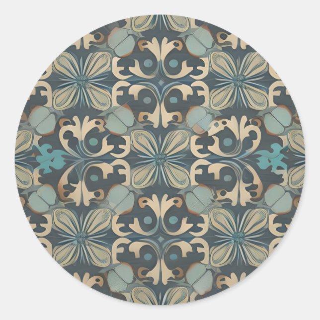 Pegatina Redonda in blue (Anverso)