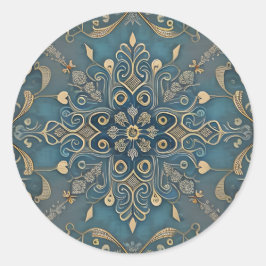 Pegatina Redonda in blue