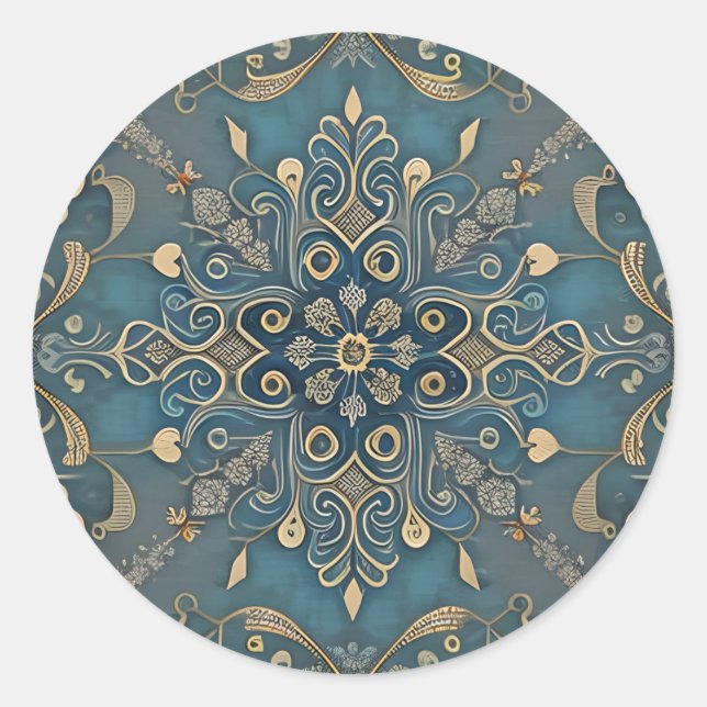 Pegatina Redonda in blue (Anverso)