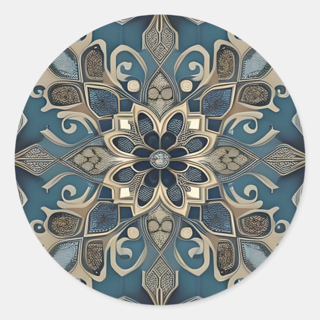 Pegatina Redonda in blue (Anverso)