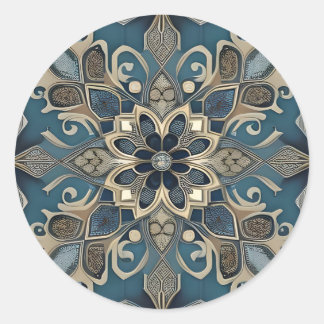 Pegatina Redonda in blue