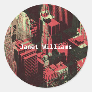 Pegatina Redonda In the city