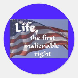 Pegatina Redonda Inalienable Right