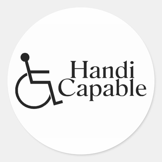 Pegatina Redonda Incapacitable (Anverso)