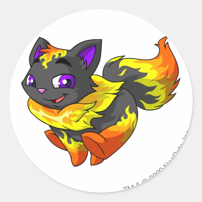 Pegatina Redonda Incendio Wocke (Anverso)