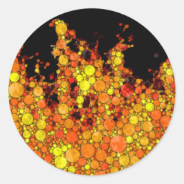 Pegatina Redonda Incendios en negro de Guay