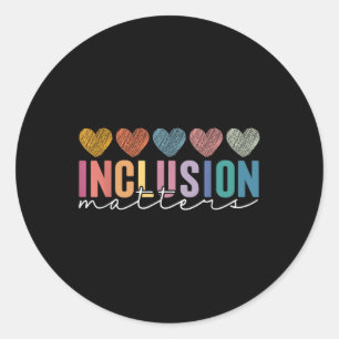 Pegatina Redonda Inclusión De Maestros De Educación Especial Autism
