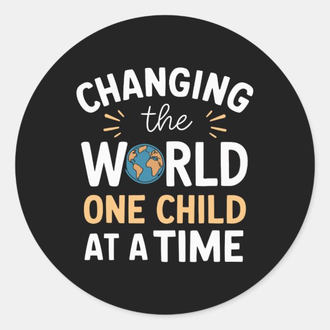 Pegatina Redonda Inclusión De Profesores De Educación Especial Sped (Anverso)