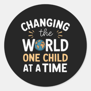 Pegatina Redonda Inclusión De Profesores De Educación Especial Sped