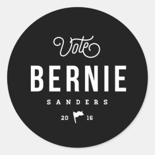 Pegatina Redonda Inconformista Bernie