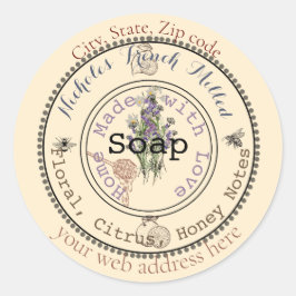 Pegatina Redonda increíble jabón de personalizable