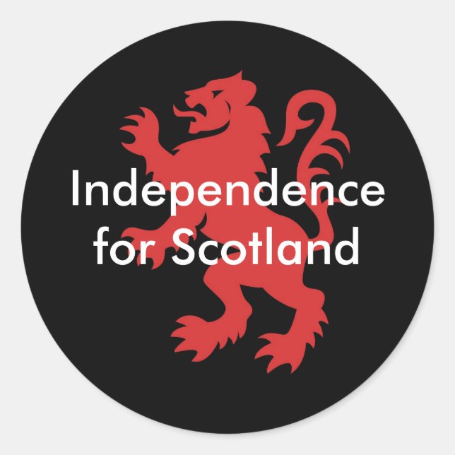 Pegatina Redonda Independencia para Escocia (Anverso)