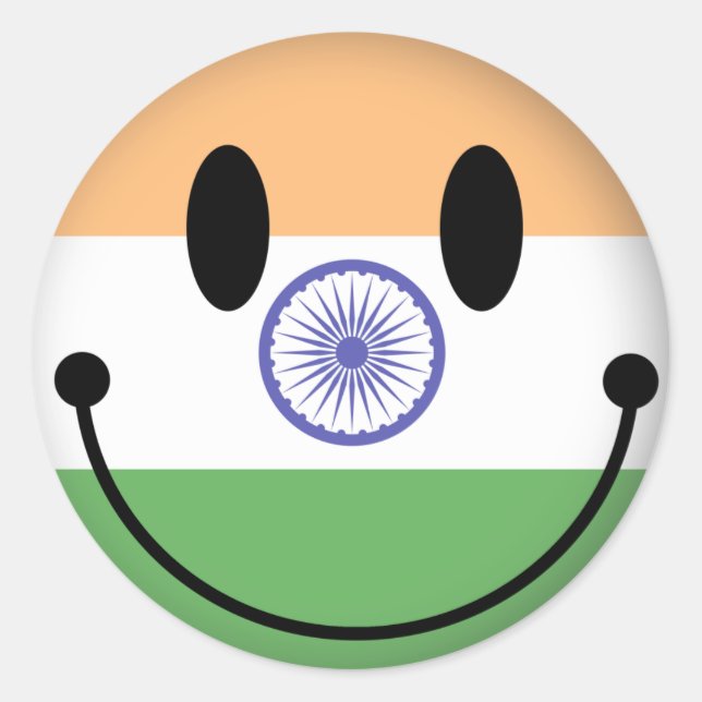 Pegatina Redonda India (Anverso)