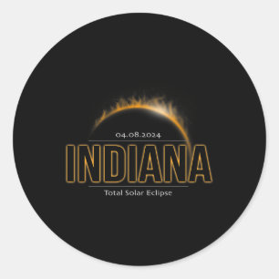 Pegatina Redonda Indiana América Abril 2024 Ruta De La Totalidad So