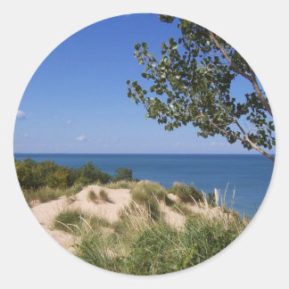 Pegatina Redonda Indiana Dunes National Lakeshore