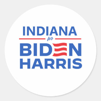 Pegatina Redonda Indiana para Biden Harris