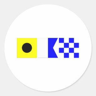 Pegatina Redonda Indicador de código Ian