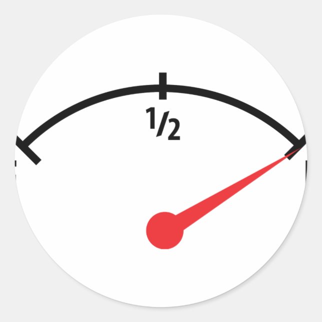Pegatina Redonda indicador del depósito de combustible completo (Anverso)